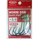 Offset Worm Hook WORM-55 Mat Green